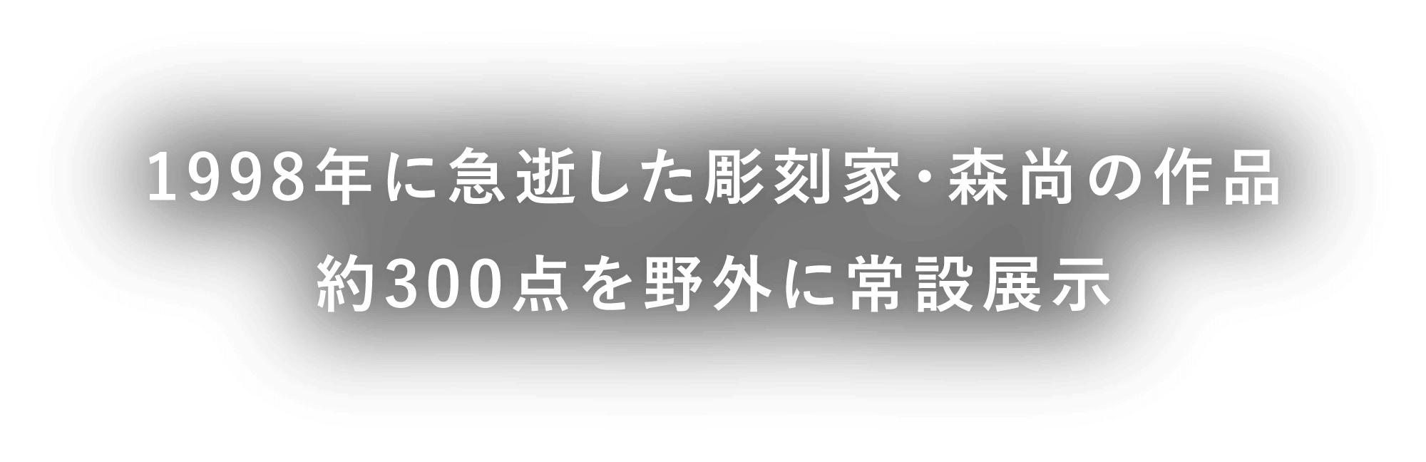 1998年に急逝した彫刻家・森尚の作品約300点を野外に常設展示